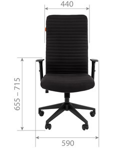 Кресло офисное CHAIRMAN 611 черный в Надыме - предосмотр 3