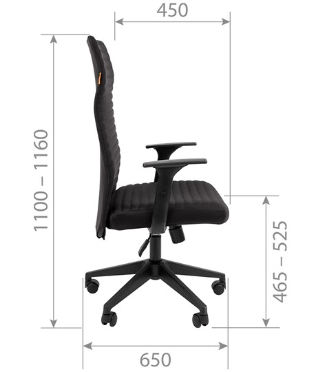 Кресло офисное CHAIRMAN 611 черный в Салехарде - изображение 4