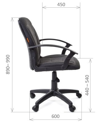 Кресло офисное CHAIRMAN 627 ткань, цвет черный в Салехарде - изображение 3