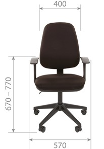 Офисное кресло CHAIRMAN 661 Ткань стандарт 15-21 черная в Ноябрьске - предосмотр 3