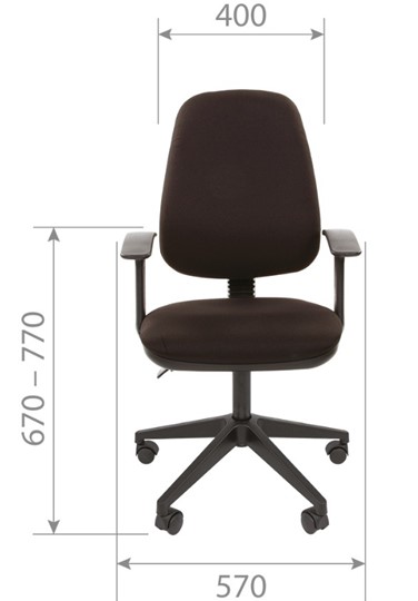 Офисное кресло CHAIRMAN 661 Ткань стандарт 15-21 черная в Новом Уренгое - изображение 3
