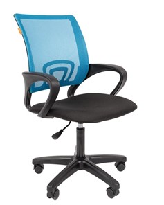 Офисное кресло CHAIRMAN 696 black LT, голубое в Ноябрьске