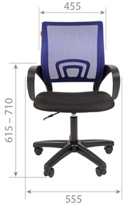 Офисное кресло CHAIRMAN 696 black LT, синий в Салехарде - предосмотр 3