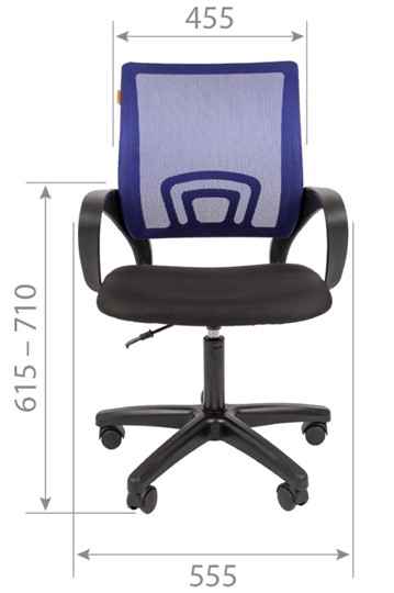 Офисное кресло CHAIRMAN 696 black LT, голубое в Салехарде - изображение 1