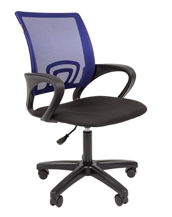 Офисное кресло CHAIRMAN 696 black LT, синий в Салехарде - изображение