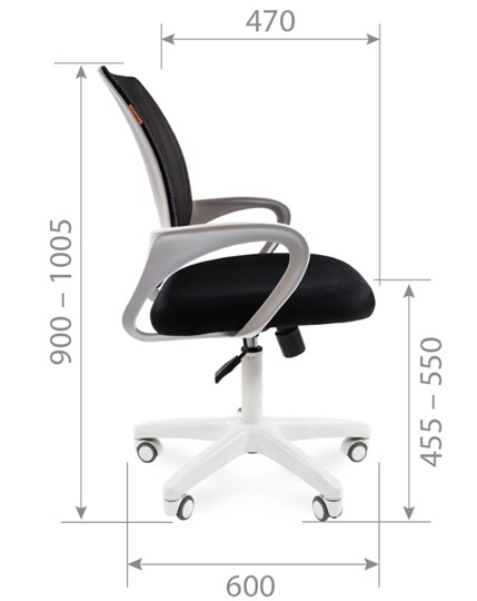 Компьютерное кресло CHAIRMAN 696 white, черный в Салехарде - изображение 2