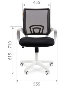 Компьютерное кресло CHAIRMAN 696 white, черный в Лабытнанги - предосмотр 1
