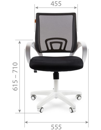 Компьютерное кресло CHAIRMAN 696 white, черный в Салехарде - изображение 1
