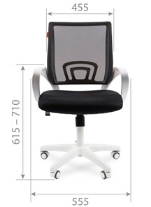 Кресло офисное CHAIRMAN 696 white, ткань, цвет красный в Лабытнанги - предосмотр 1