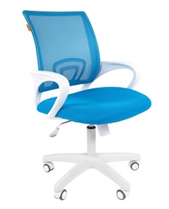 Компьютерное кресло CHAIRMAN 696 white, tw12-tw04 голубой в Губкинском
