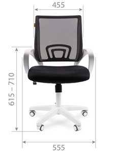 Кресло компьютерное CHAIRMAN 696 white, tw12-tw04 серый в Салехарде - предосмотр 1
