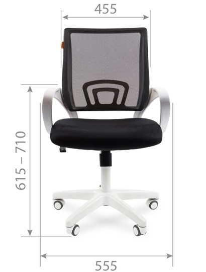 Кресло компьютерное CHAIRMAN 696 white, tw12-tw04 серый в Салехарде - изображение 1