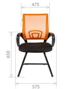 Офисное кресло CHAIRMAN 696V, TW-01, цвет черный в Салехарде - предосмотр 2