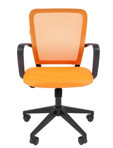 Кресло офисное CHAIRMAN 698 black TW, ткань, цвет оранжевый в Салехарде - предосмотр 1