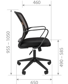 Компьютерное кресло CHAIRMAN 698 black TW, ткань, цвет серый в Салехарде - предосмотр 2