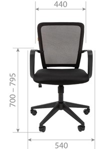 Компьютерное кресло CHAIRMAN 698 black TW, ткань, цвет серый в Ноябрьске - предосмотр 1