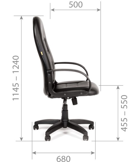 Кресло CHAIRMAN 727 Terra, цвет черный в Салехарде - изображение 5