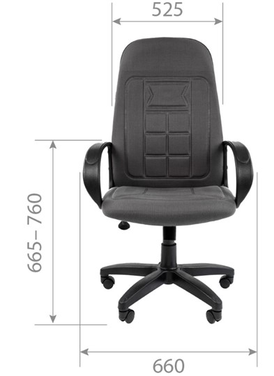 Кресло офисное CHAIRMAN 727 ткань ст., цвет черный в Салехарде - изображение 5