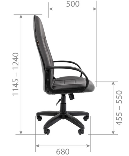 Кресло офисное CHAIRMAN 727 ткань ст., цвет черный в Лабытнанги - изображение 6