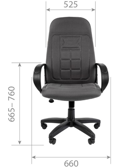 Кресло CHAIRMAN 727 ткань ст., цвет серый в Салехарде - изображение 3