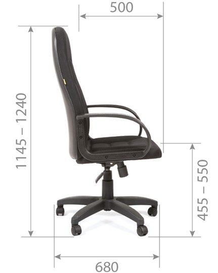 Компьютерное кресло CHAIRMAN 727 TW 11, цвет черный в Лабытнанги - изображение 5