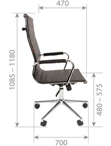 Кресло офисное CHAIRMAN 755, черное в Салехарде - предосмотр 2