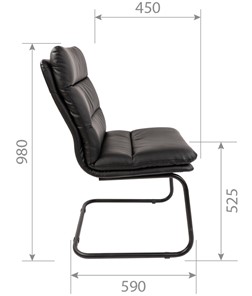Офисное кресло CHAIRMAN 919V черное в Салехарде - предосмотр 6