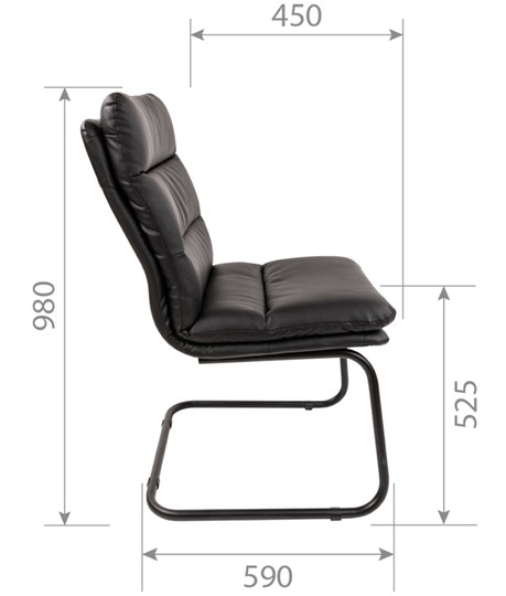 Офисное кресло CHAIRMAN 919V черное в Салехарде - изображение 6