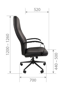 Офисное кресло CHAIRMAN 940 Экокожа черная в Салехарде - предосмотр 4