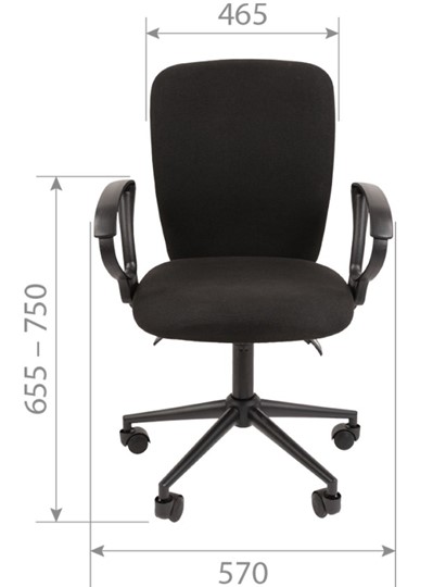 Компьютерное кресло CHAIRMAN 9801 BLACK, черное в Салехарде - изображение 3