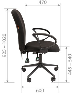 Компьютерное кресло CHAIRMAN 9801 BLACK, черное в Салехарде - предосмотр 4