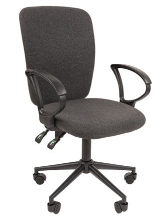 Кресло компьютерное CHAIRMAN 9801 BLACK, серое в Салехарде - изображение