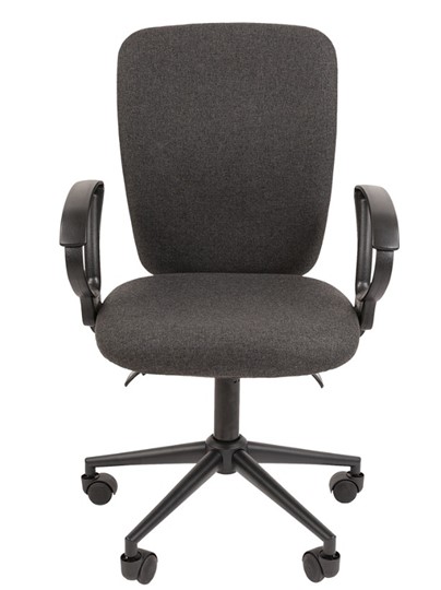 Кресло компьютерное CHAIRMAN 9801 BLACK, серое в Салехарде - изображение 4