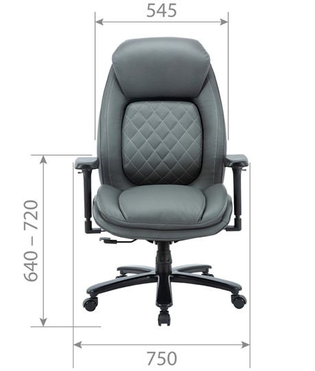 Кресло руководителей CHAIRMAN CH403, серый, эко кожа в Салехарде - изображение 3