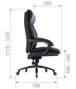 Офисное кресло CHAIRMAN CH412 эко кожа черная в Салехарде - предосмотр 4