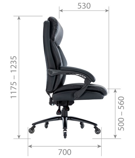 Офисное кресло CHAIRMAN CH412 эко кожа черная в Салехарде - изображение 4