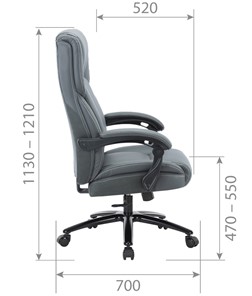 Офисное кресло CHAIRMAN CH415 эко кожа черная в Ноябрьске - предосмотр 4