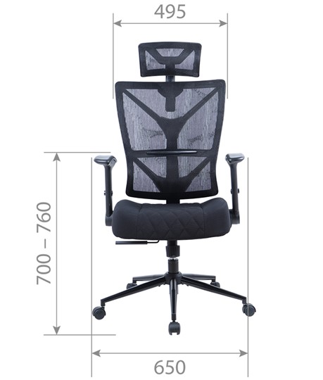 Кресло офисное CHAIRMAN CH566 сетчатый акрил черный / полиэстер черный в Лабытнанги - изображение 4