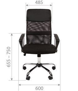 Кресло офисное CHAIRMAN CH610 N, черный в Лабытнанги - предосмотр 1