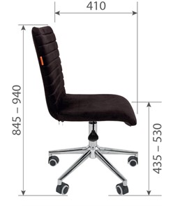 Кресло компьютерное CHAIRMAN 020, черное в Салехарде - предосмотр 2