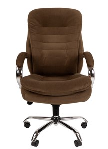 Компьютерное кресло CHAIRMAN HOME 795, велюр коричневое в Ноябрьске - предосмотр 3