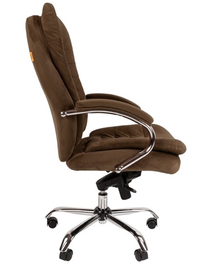 Компьютерное кресло CHAIRMAN HOME 795, велюр коричневое в Ноябрьске - изображение 4
