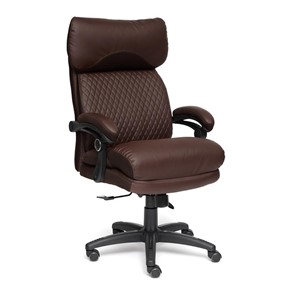 Кресло офисное CHIEF кож/зам/ткань, коричневый/коричневый стеганный, 36-36/36-36 стеганный/24 арт.13111 в Надыме