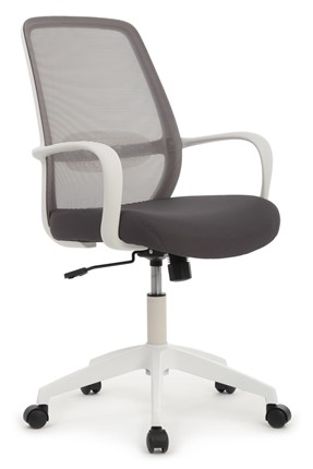 Кресло офисное Design W-207, Белый пластик/серая сетка в Лабытнанги - изображение