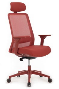 Кресло Design WORK W-218C, Красный пластик/Красная сетка в Салехарде
