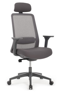 Офисное кресло Design WORK W-218C, Серый пластик/Серая сетка в Салехарде - предосмотр