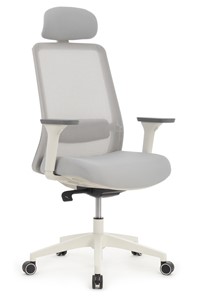 Компьютерное кресло Design WORK W-218C, Светло-серый пластик/Светло-серая сетка в Салехарде - предосмотр