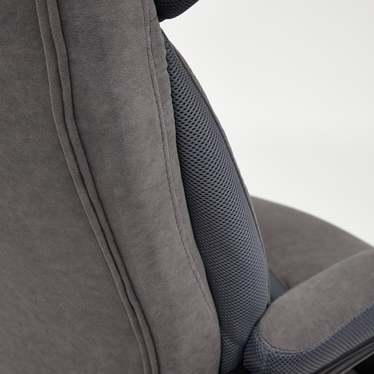 Кресло офисное DUKE флок/ткань, серый/серый, 29/TW-12 арт.14039 в Надыме - изображение 17