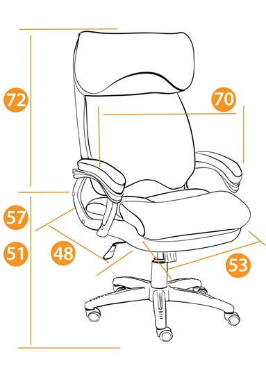 Кресло офисное DUKE флок/ткань, серый/серый, 29/TW-12 арт.14039 в Лабытнанги - изображение 27