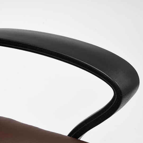 Кресло офисное INTER кож/зам/флок/ткань, коричневый, 36-36/6/TW-24 арт.15028 в Салехарде - изображение 9